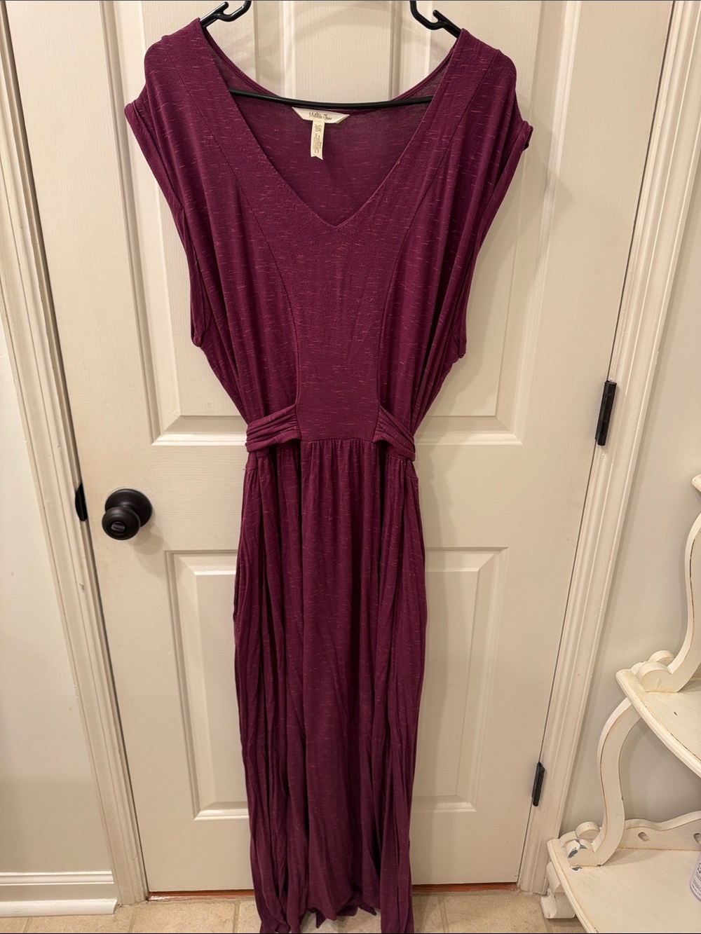 Matilda Jane Sleeveless V-Neck Maxi Dress in Plum